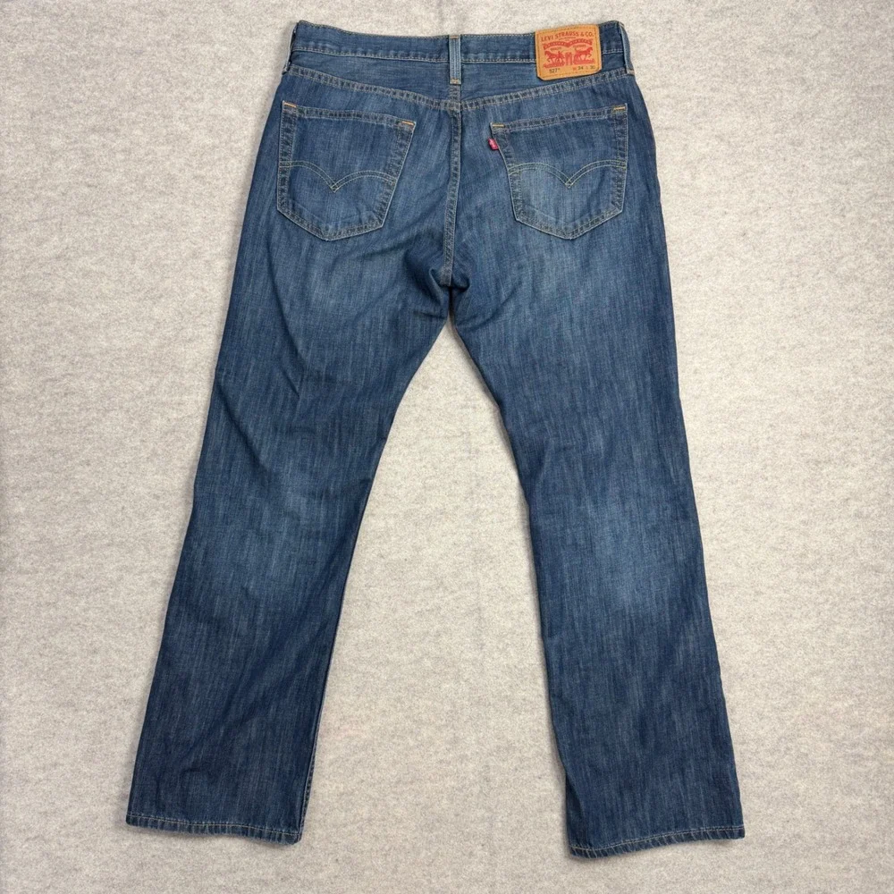 Levis 527 Slim Bootcut Jeans Mens 34x30 Medium Wash Blue Denim 05527-0239